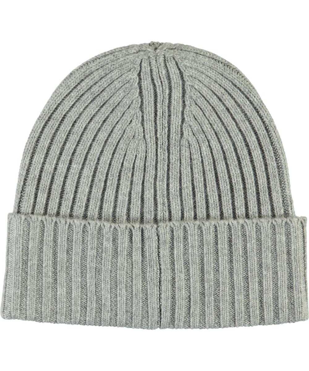 Karli - Grey Melange - Grå kabelstrikket hue