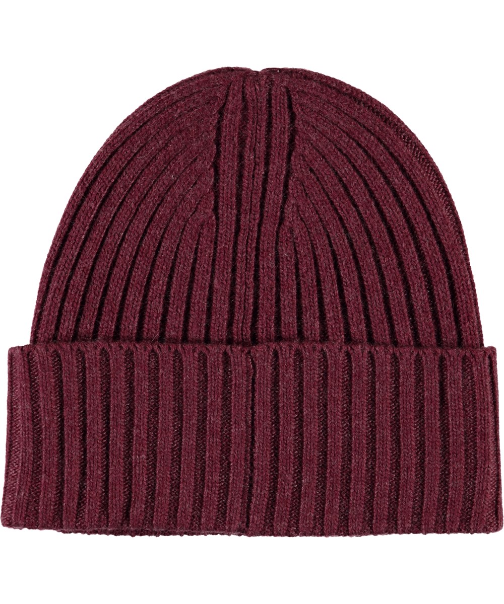 Karli - Maroon - Bordeaux kabelstrikket hue