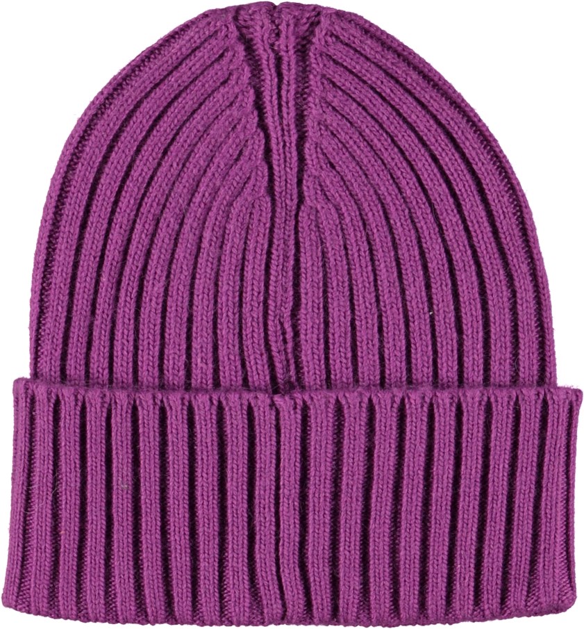 Karli - Violet Light - Lilla hue i uldmix med ombuk forneden