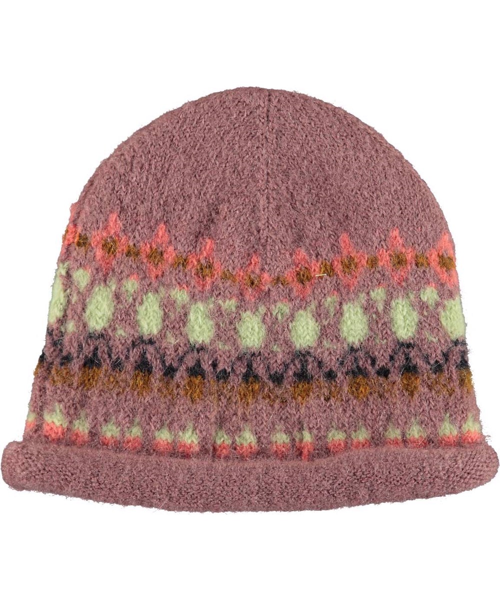 Kate - Velvet Rose - Rosa strik hue med alpaca uld og mønster