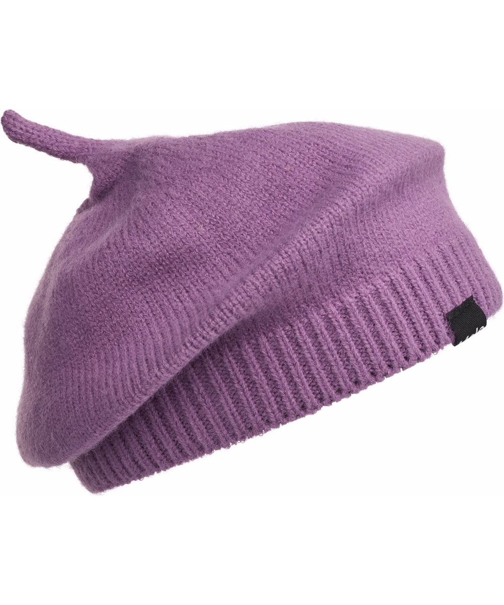 Kaylee - Purple Ray - Flot lilla alpehue eller beret i genanvendt polyester til børn. 