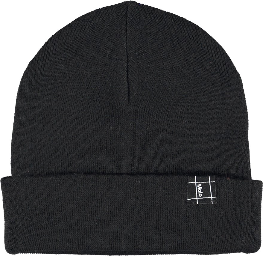 Keilo - Black - Sort hue med ombuk i 100% merino uld