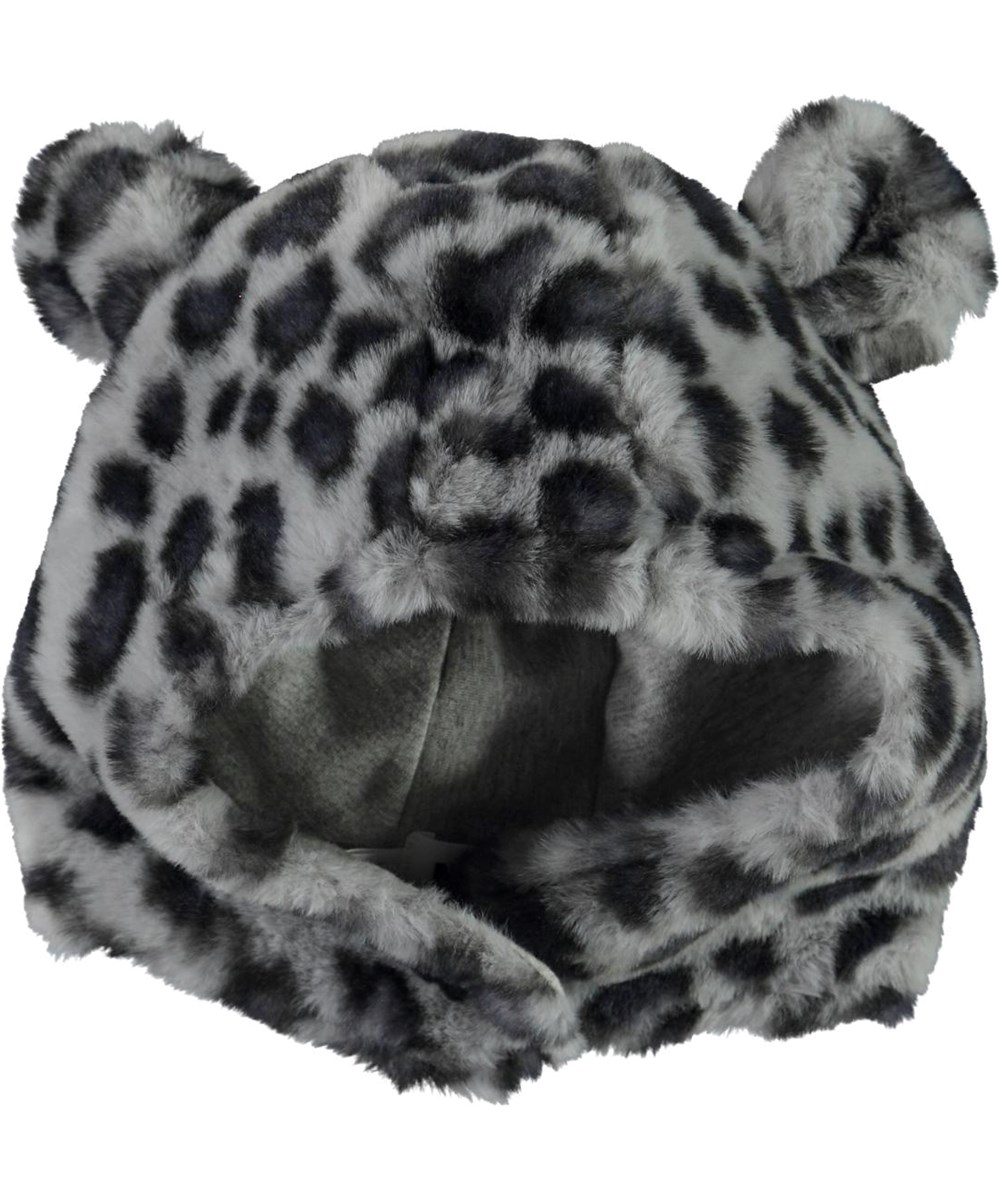 Kenobi - Snowy Leo Fur - Faux fur sneleopard hue med ører