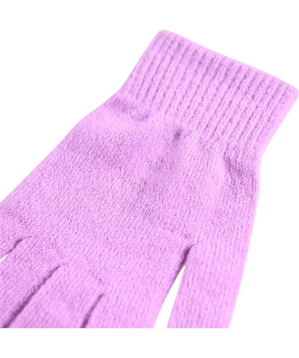 Kiddy - Purple Ray - 2-pak strikhandsker til børn i grøn og pink.