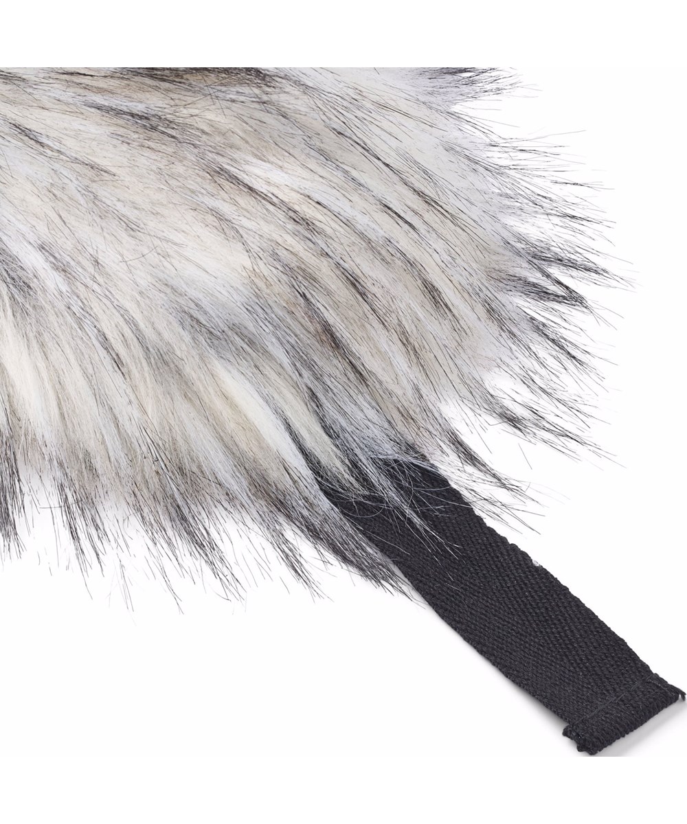 Kira - Greyish - Grå hue i fake-fur stil til børn.