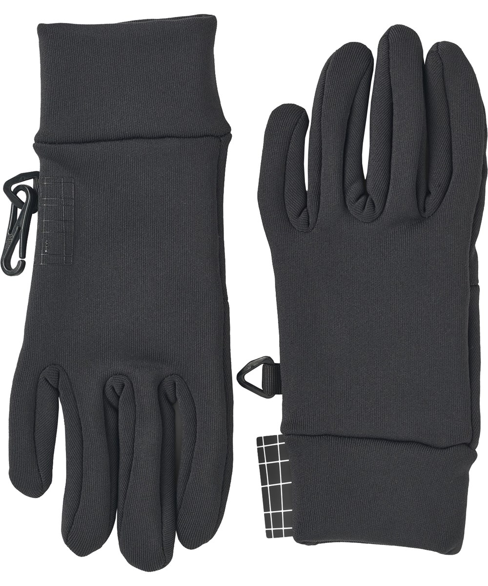 Maddock - Black - Sorte fingerhandsker med synlig refleks