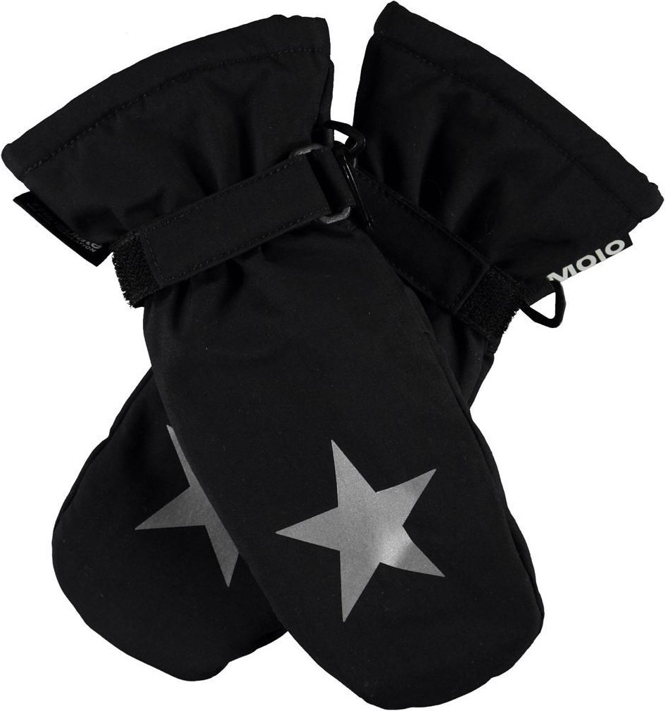 Mitzy - Black - Recycled sorte vandtætte handsker refleks