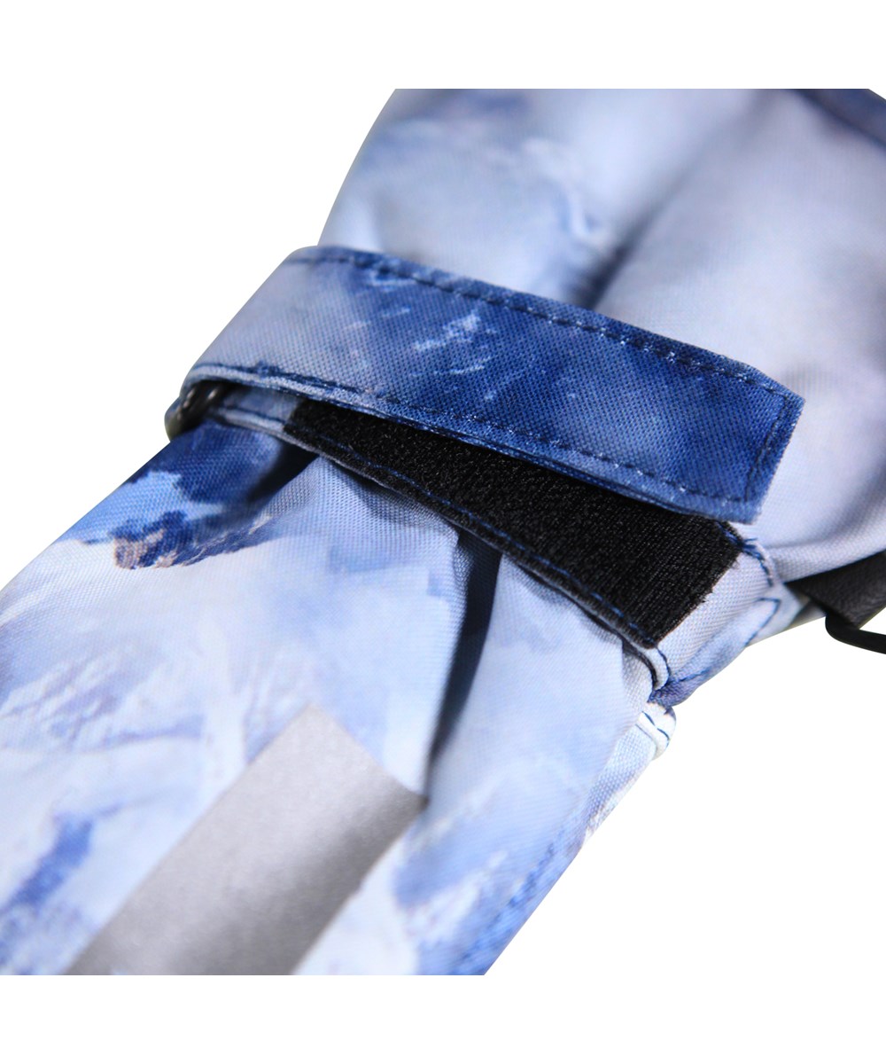 Mitzy - Snowy Mountains - Vandtætte og åndbare luffer til børn med bjergprint og 3M™ Thinsulate™ isolering