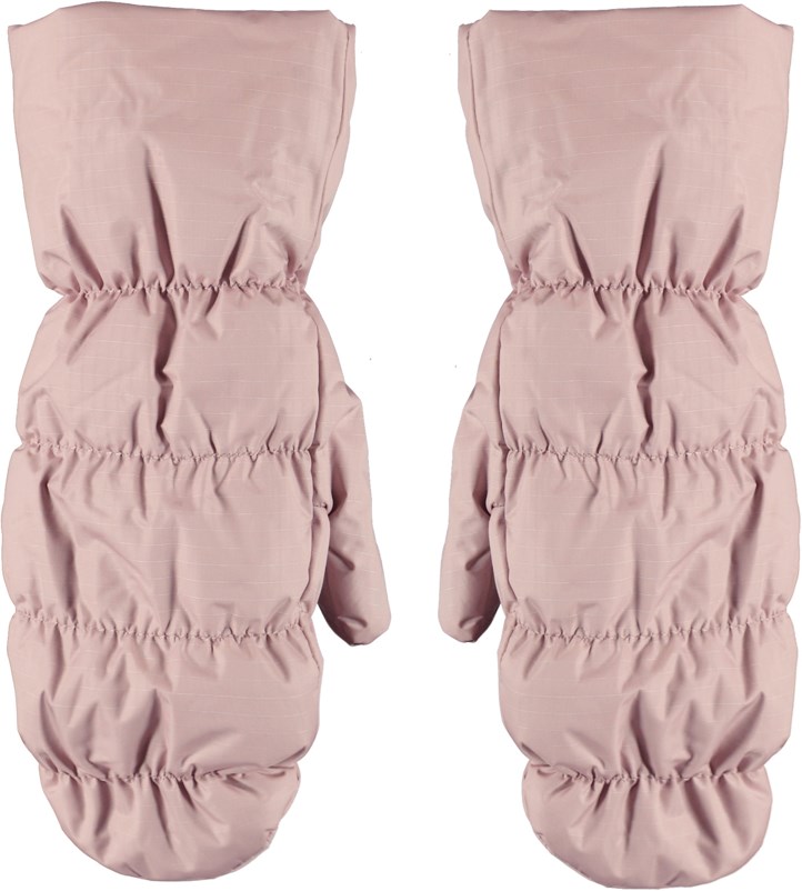 Morgan - Powder Rose - Recycled rosa og varme luffer foret med teknisk dun