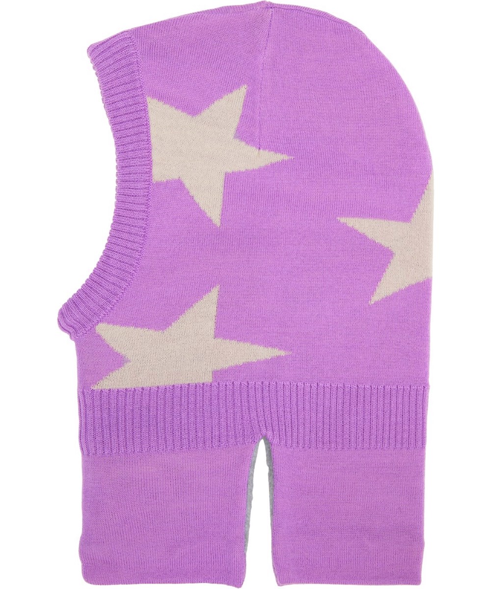 Snow - Viola - Lilla elefanthue med beige stjerner