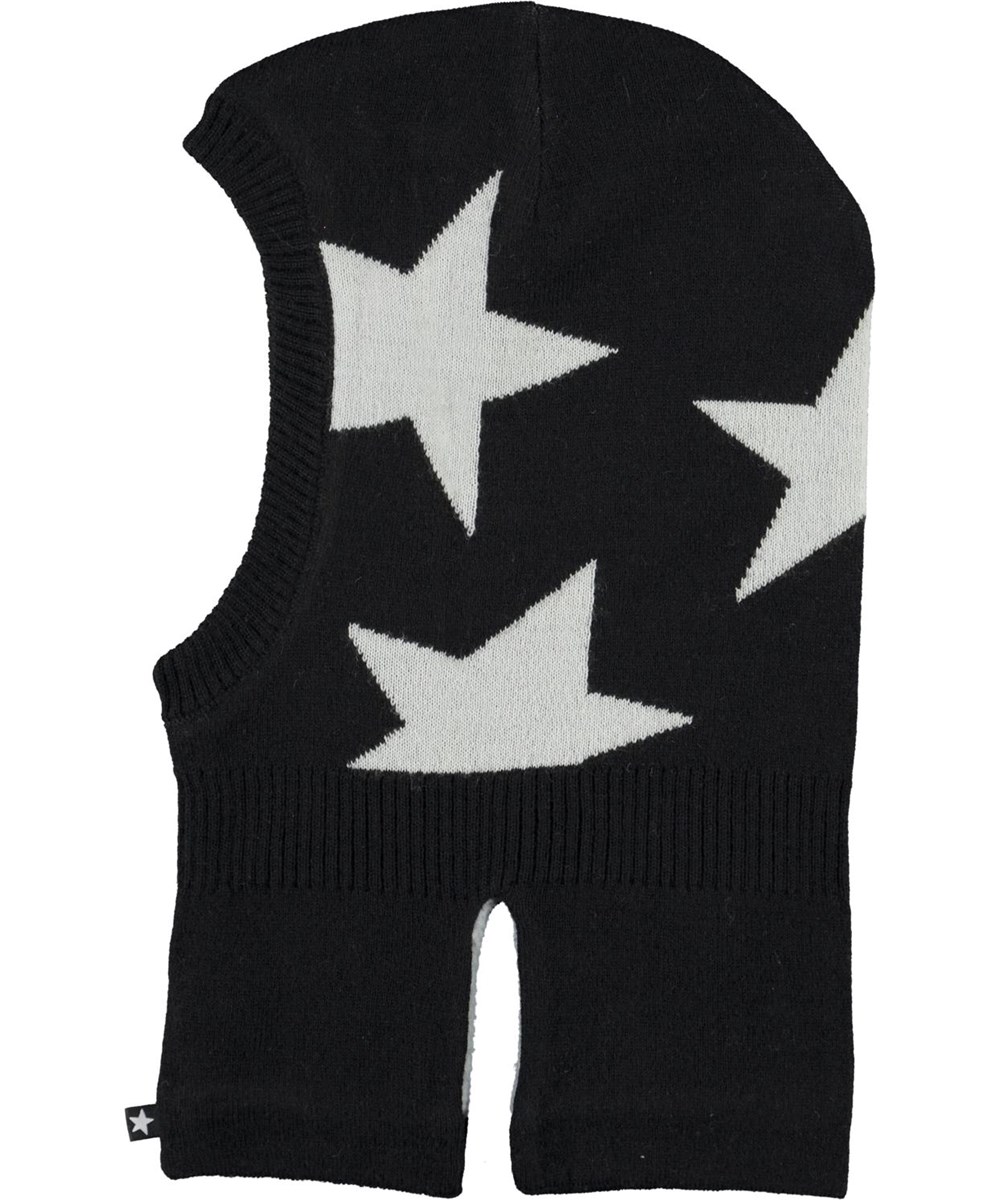 Snow - Black - Sort elefanthue med stjerner