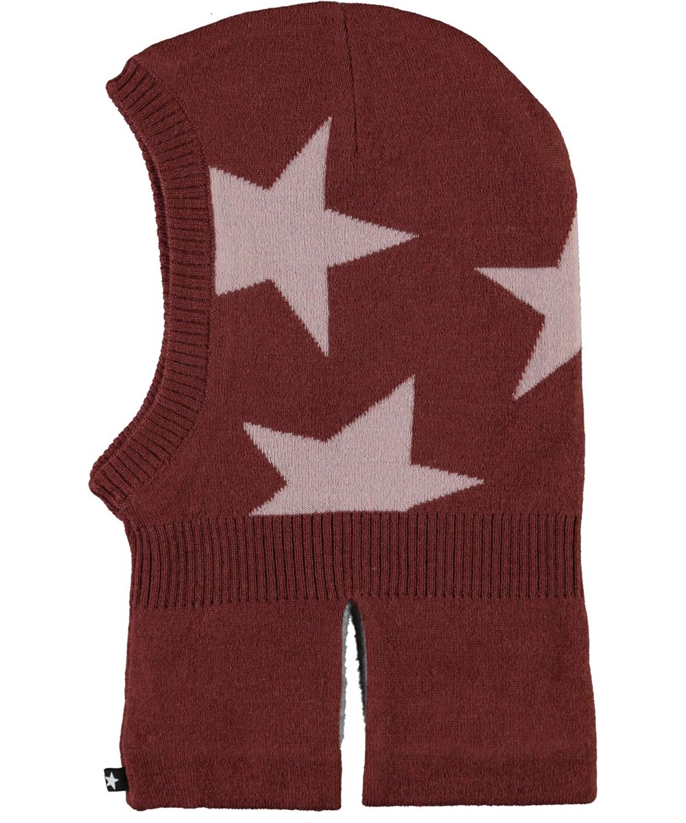 Snow - Rosewood - Mørkerød elefanthue med stjerner