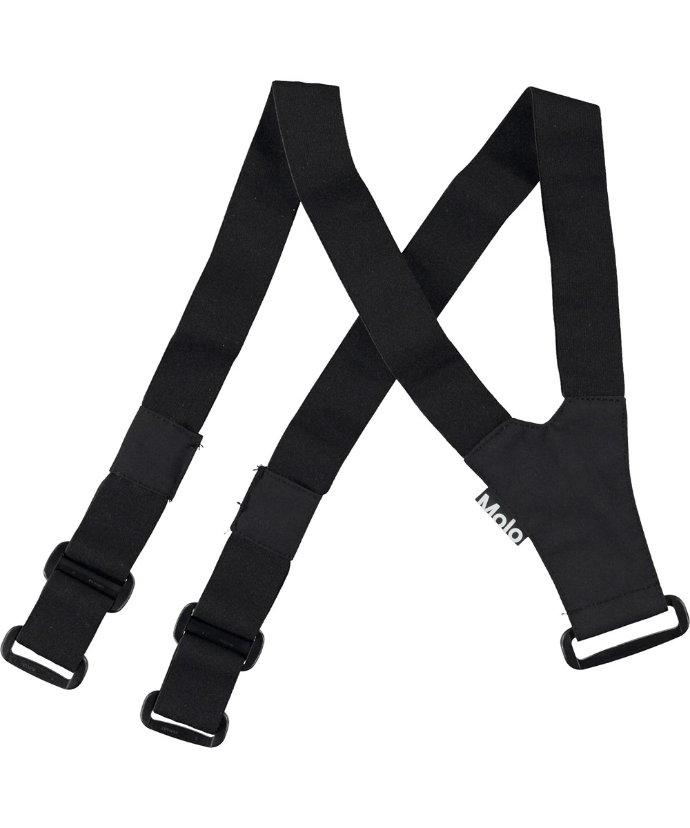 Suspenski - Very Black - Justerbare seler med stjerner