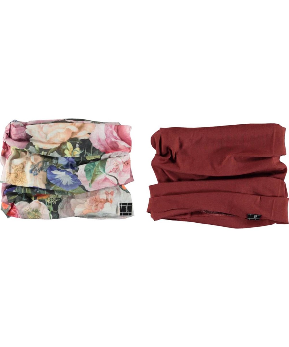 Tube - Still Life - 2 stk halsedisse i rød og blomster