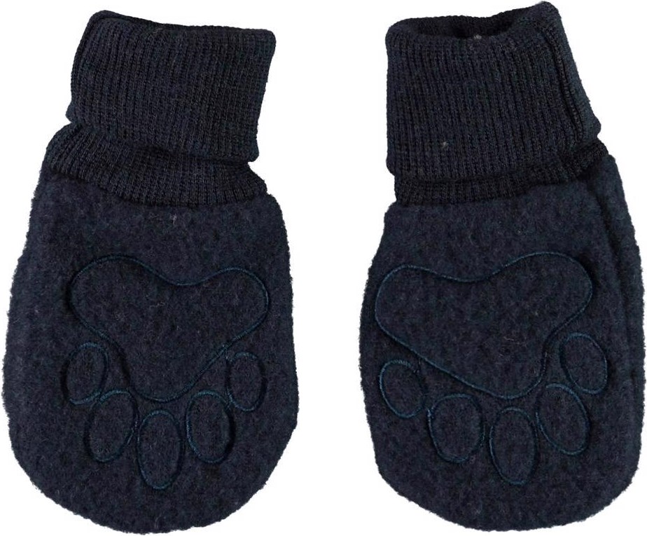 Ufo - Dark Navy - Blå babyluffer i uld