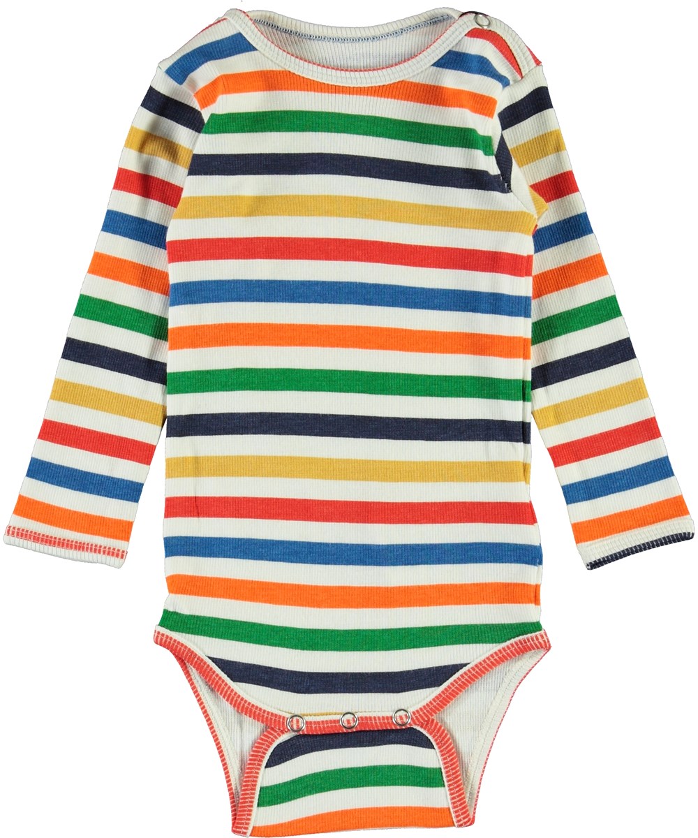 Fair - Multi Colour - Multi-striped baby bodysuit
