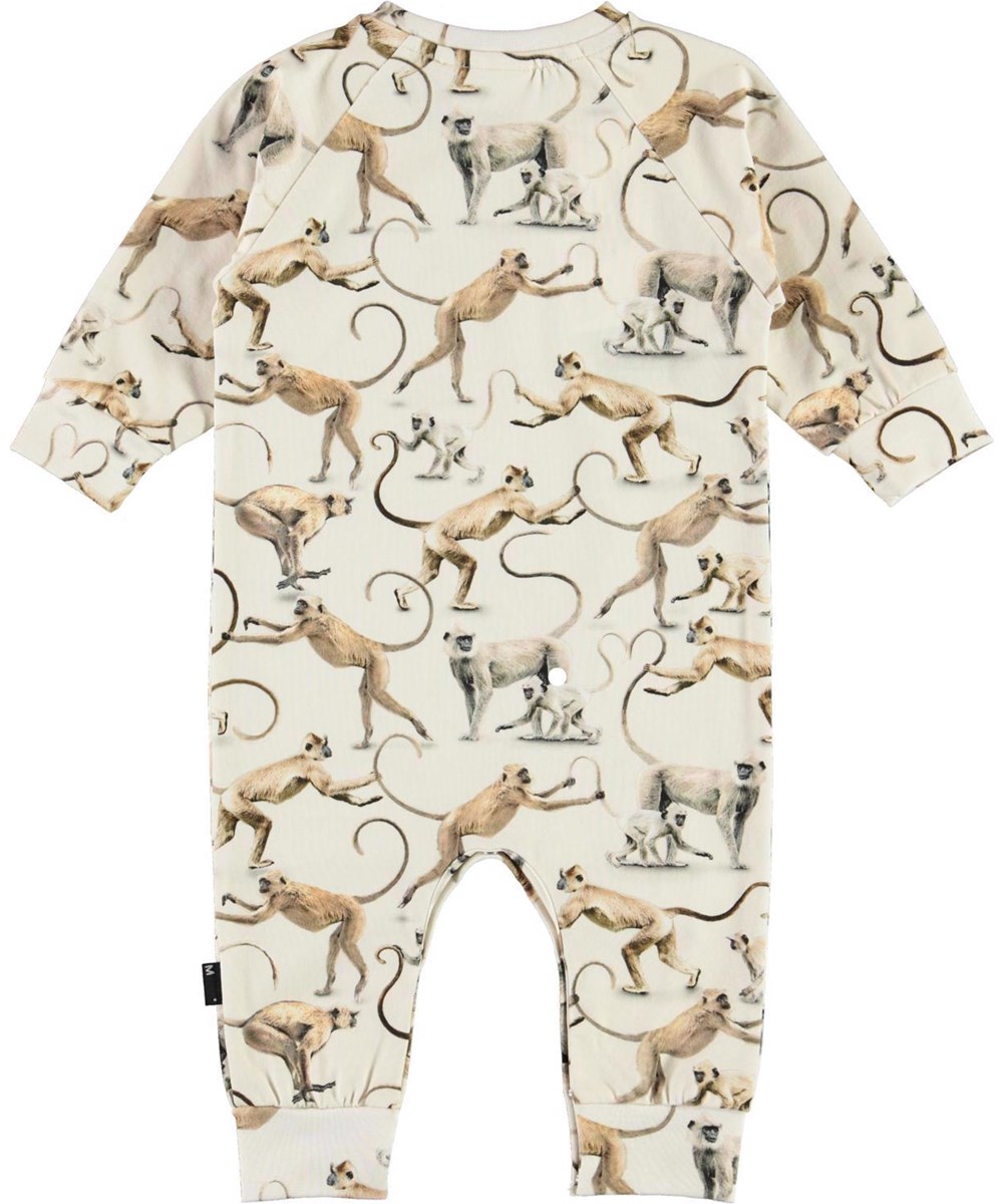 Fairfax - Hold On - Organic baby bodysuit monkeys