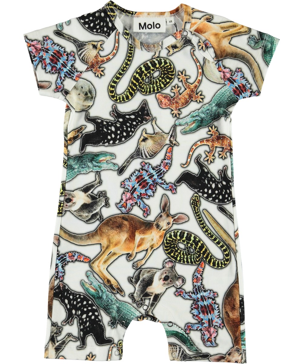 Felton - Australian Animals - Organic baby bodysuit with animals 