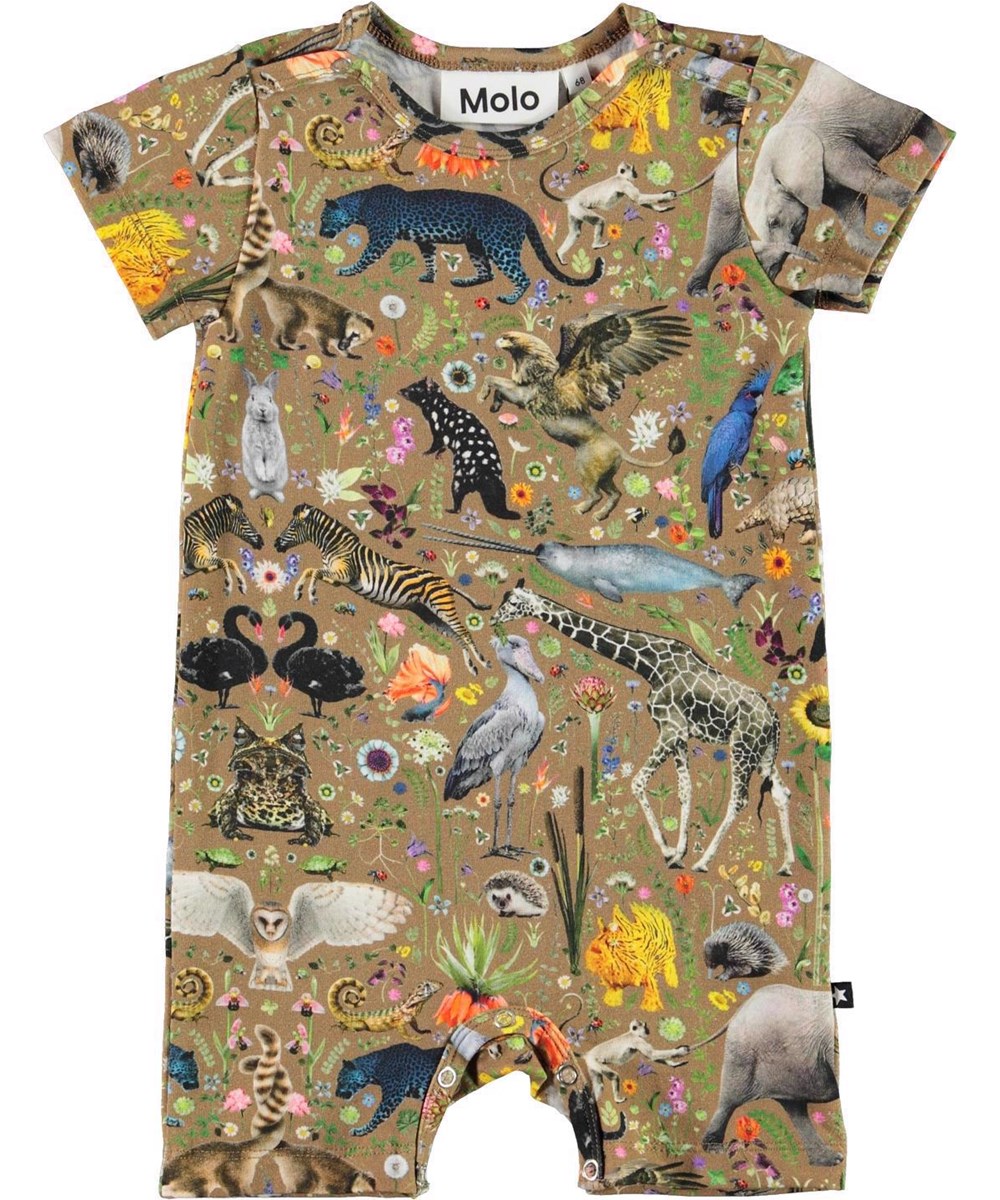 Felton - Faunatastically - Short sleeve bodysuit organic animals 