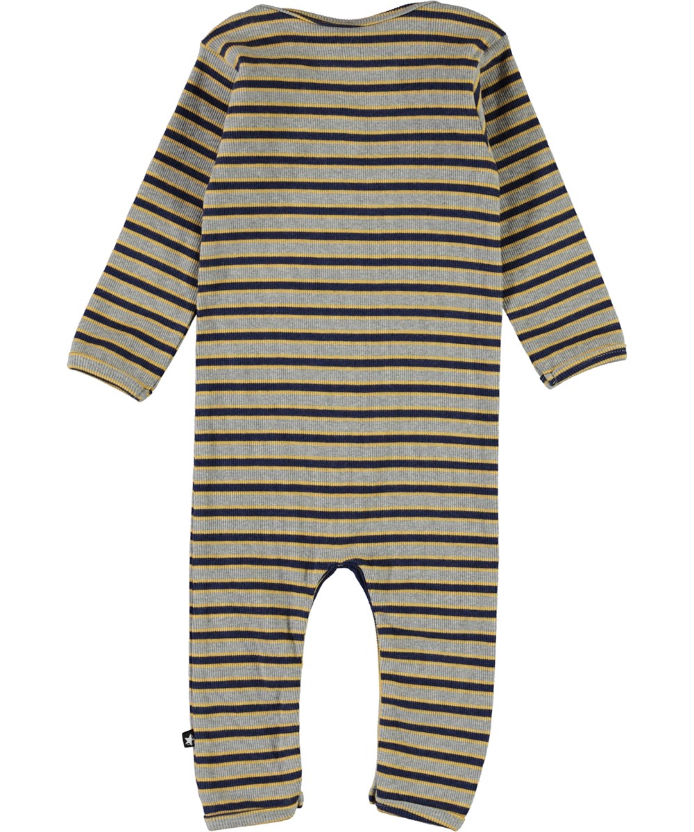 Fenez - 3 Colour Stripe - Striped rib baby bodysuit