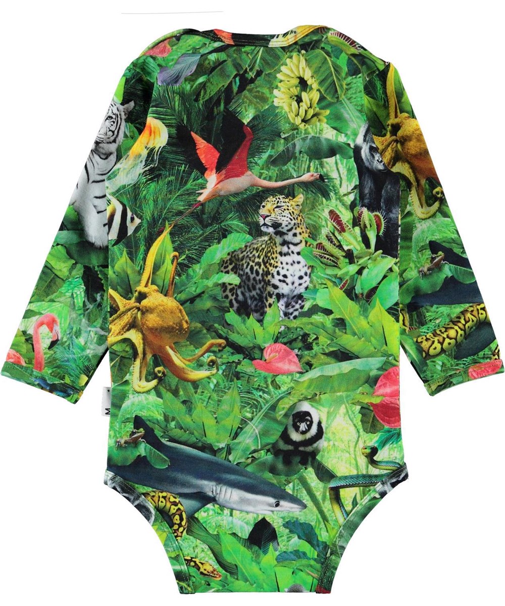 Field - Fantasy Jungle - Organic baby bodysuit with animal print
