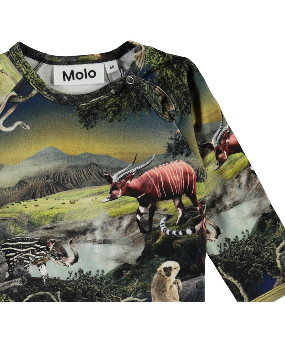 Field - Future Animals - Organic baby bodysuit with animals