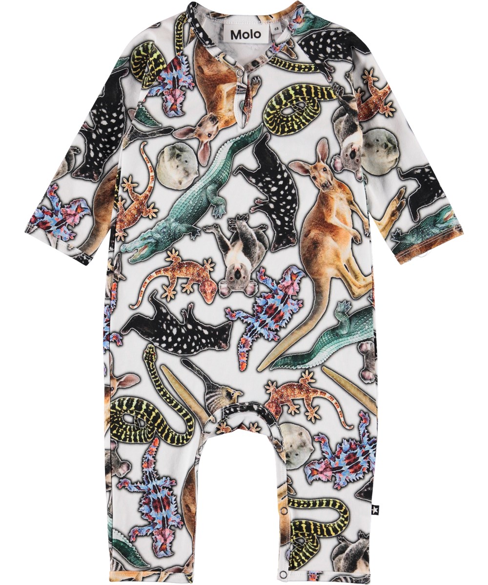 Fleming - Australian Animals - Organic baby bodysuit with animals 