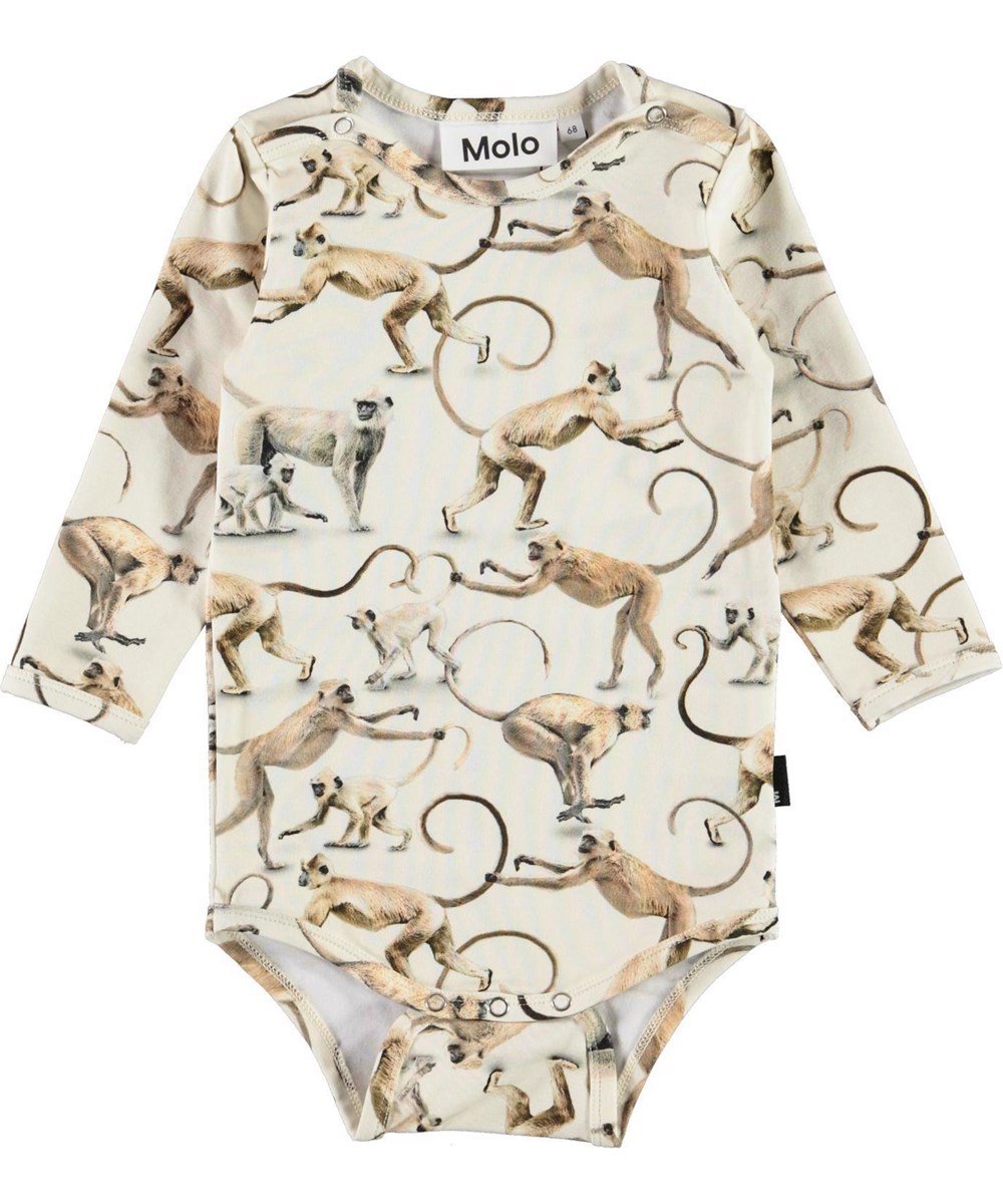 Foss - Hold On - Organic bodysuit monkeys