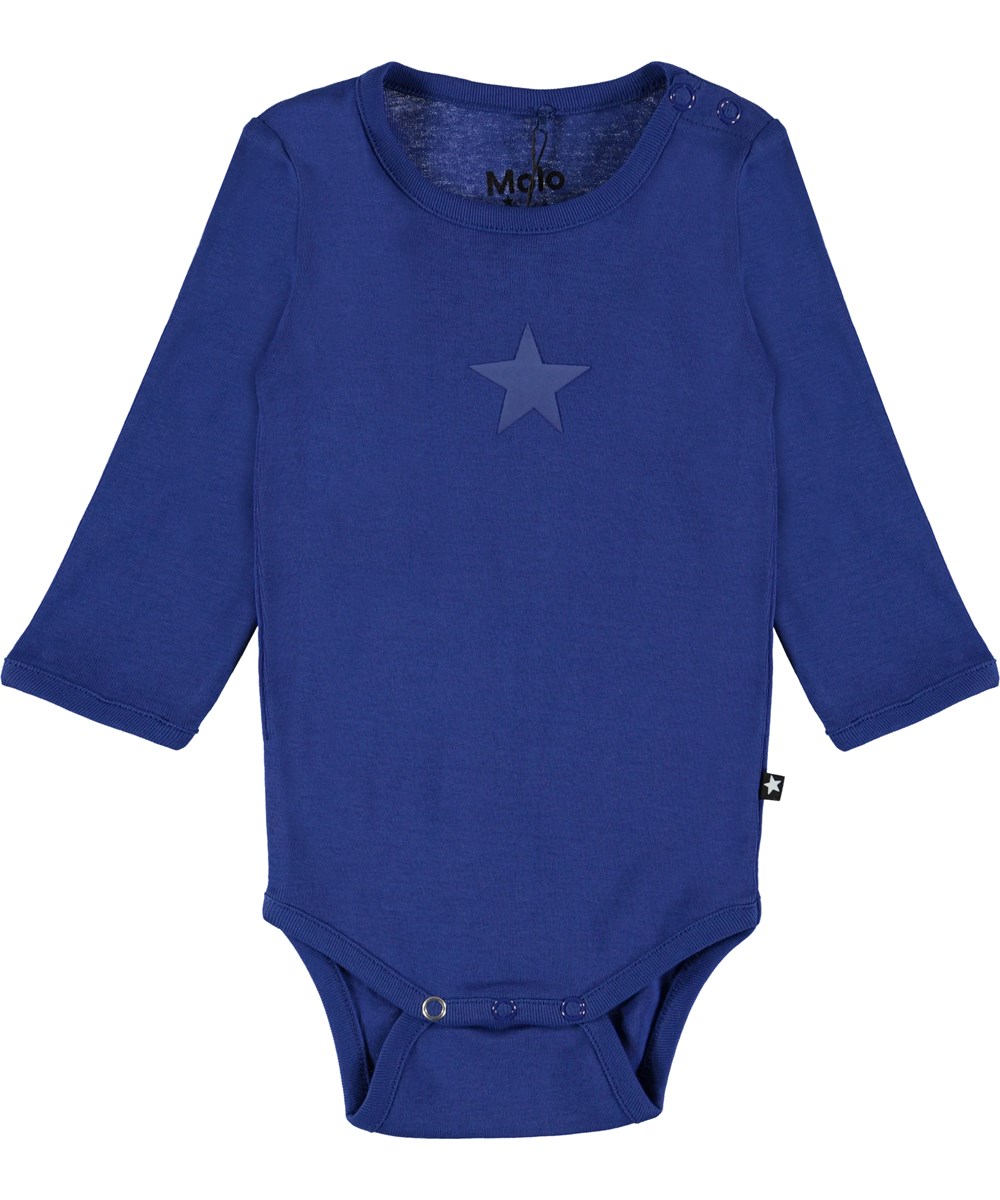 Foss - Royal Blue - Organic blue baby bodysuit