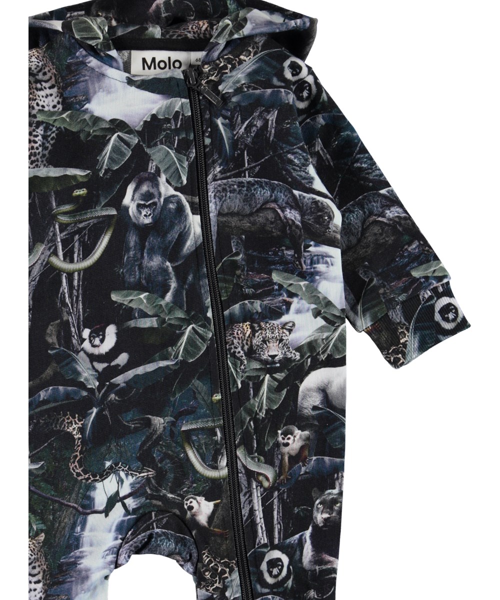 Fowo - Moonlit Jungle - Organic romper with animals