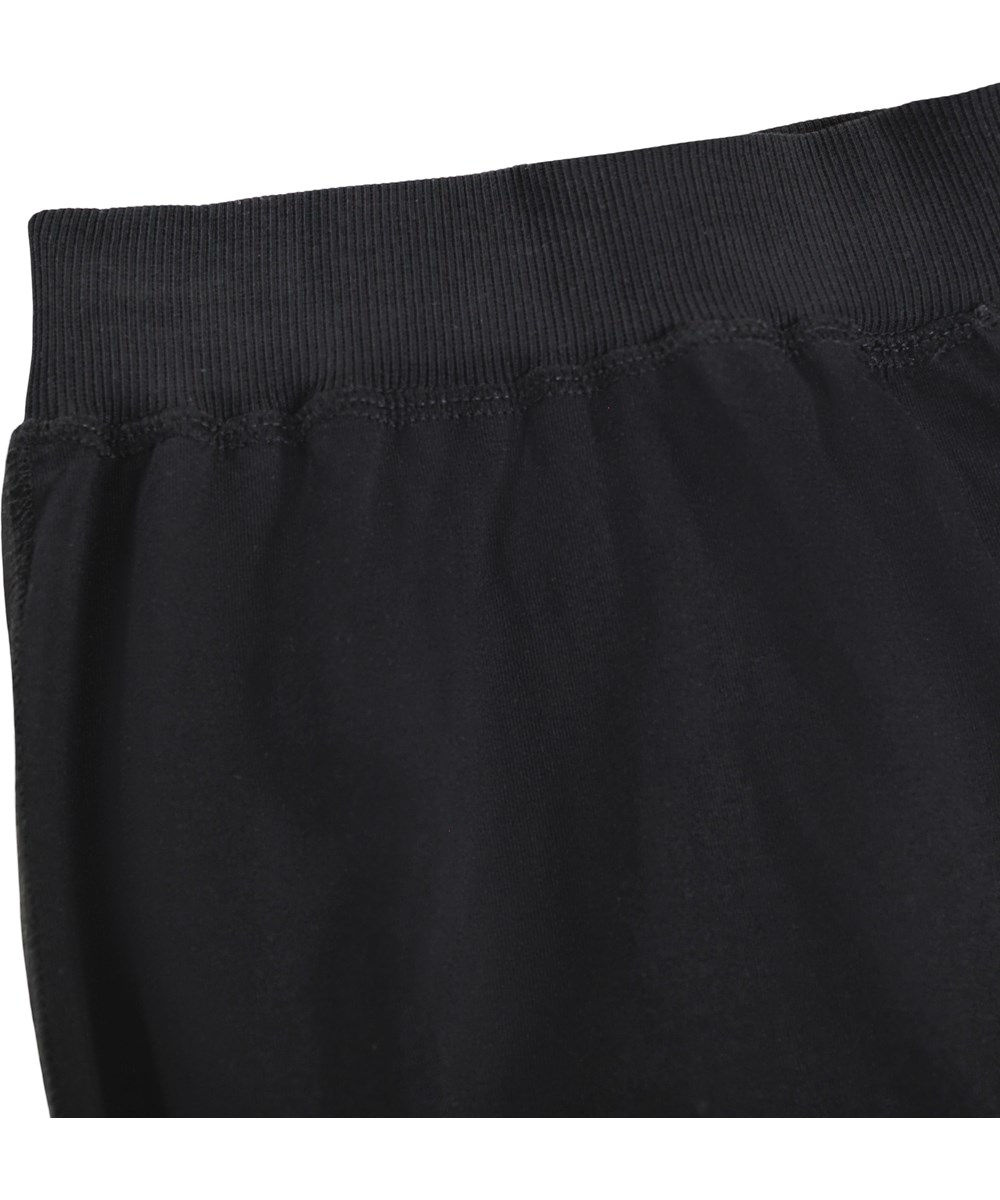 Sammy - Black - Black organic unisex baby trousers