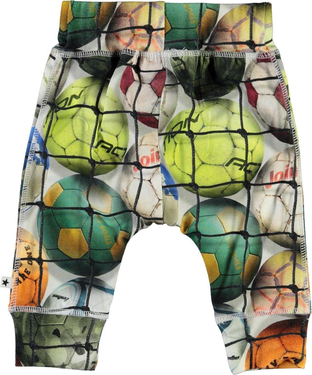 Sammy - Footballs - Organic baby trousers with footballs