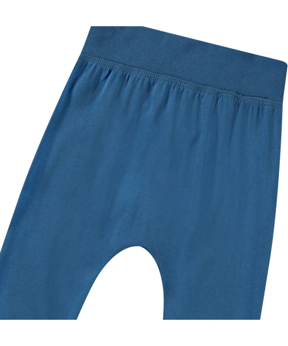 Sammy - Lagoa - Blue baby pants in organic cotton