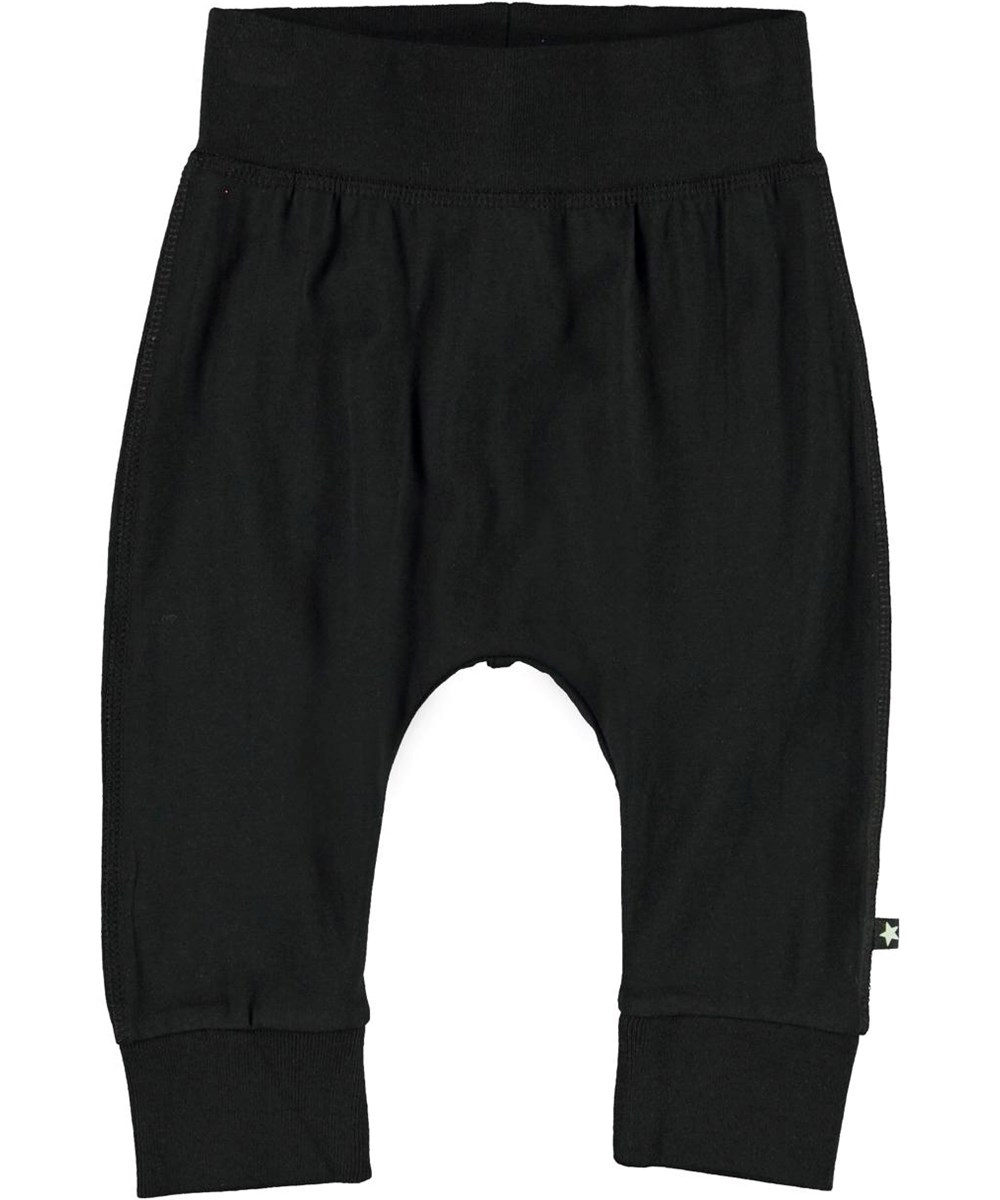 Sammy - Black - Black organic baby trousers