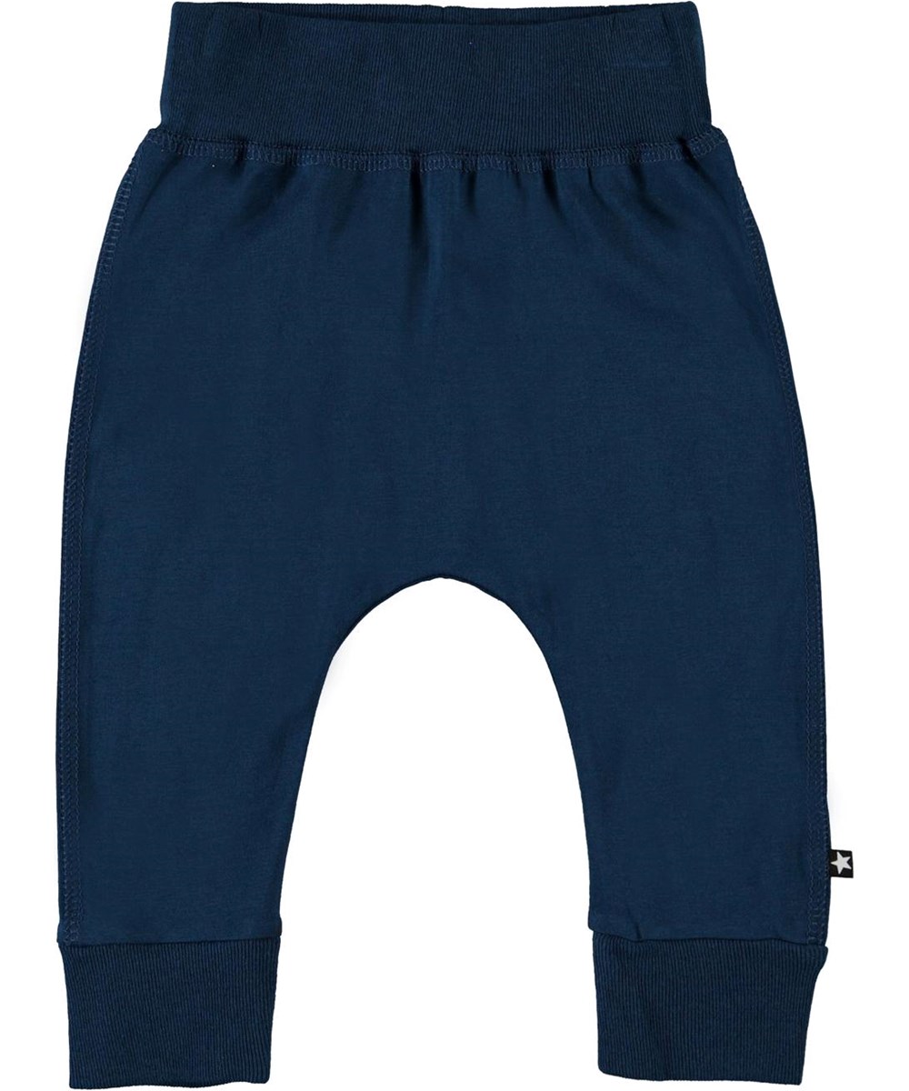Sammy - Sea - Blue organic baby trousers