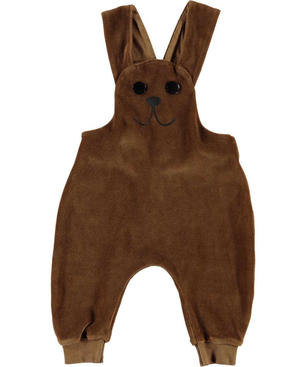 Snurre - Emperador - Baby dungarees in brown velour