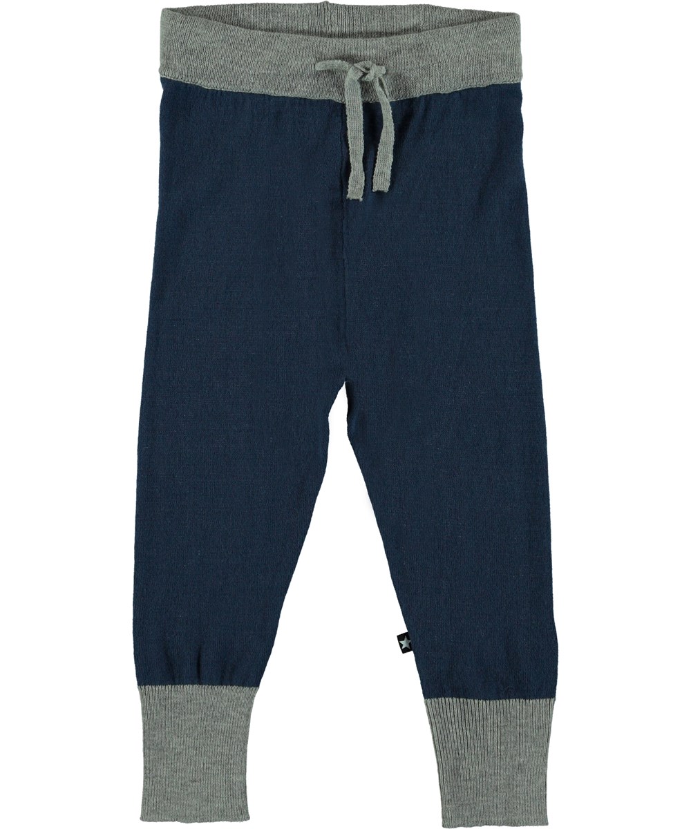 Spot - Infinity - Two-coloured knit baby trousers.