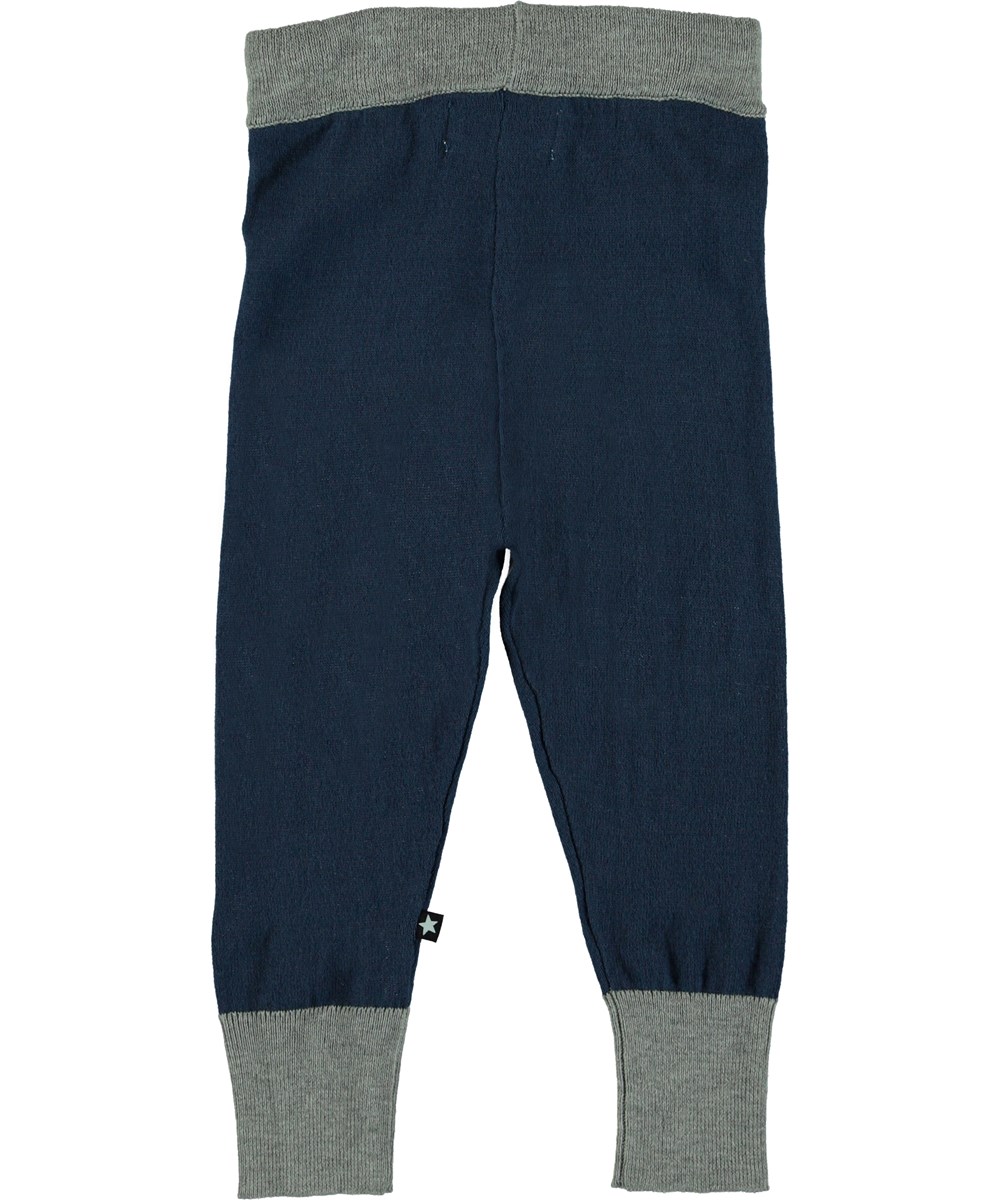 Spot - Infinity - Two-coloured knit baby trousers.