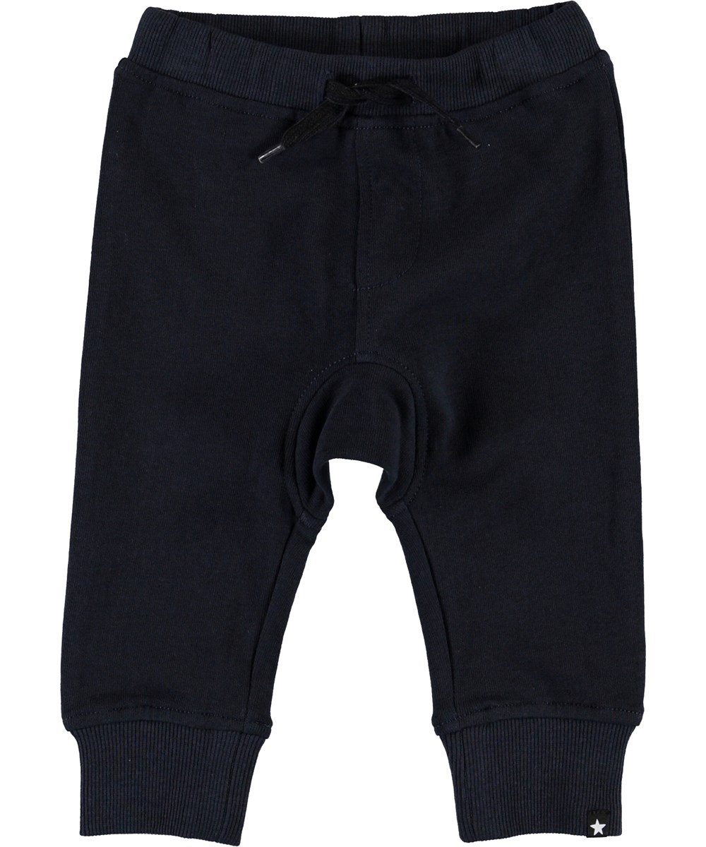 Stan - Dark Navy - Blue organic baby sweatpants