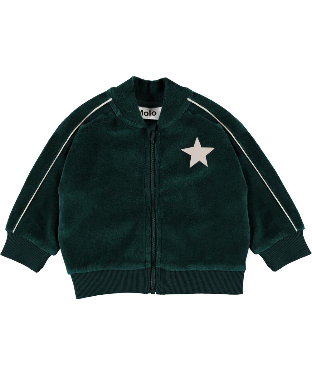 Dormo - Night Forest - Green velour baby top