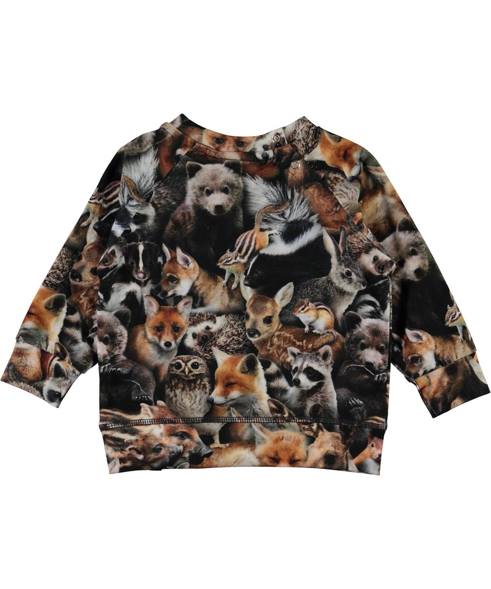 Elmo - Forest Animals - Organic baby top with animal print