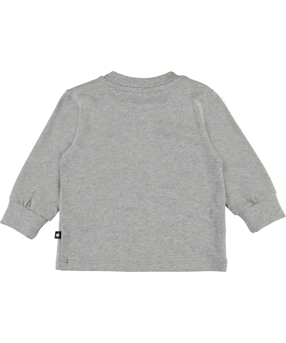 Eloy - Race Car Baby - Organic grey baby top with car