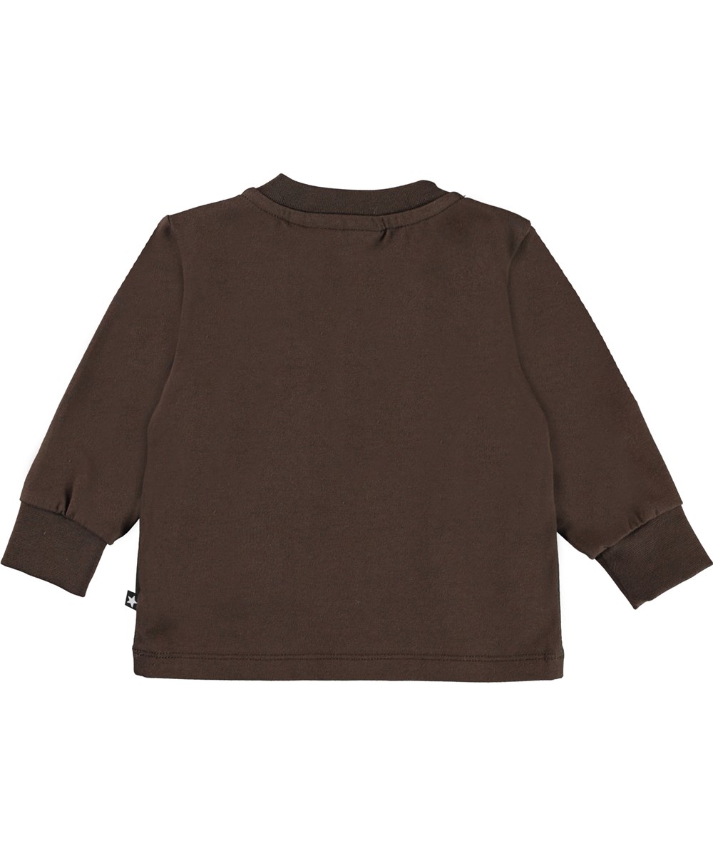 Eloy - Sweet Hazel - Brown organic baby shirt in mouse print 