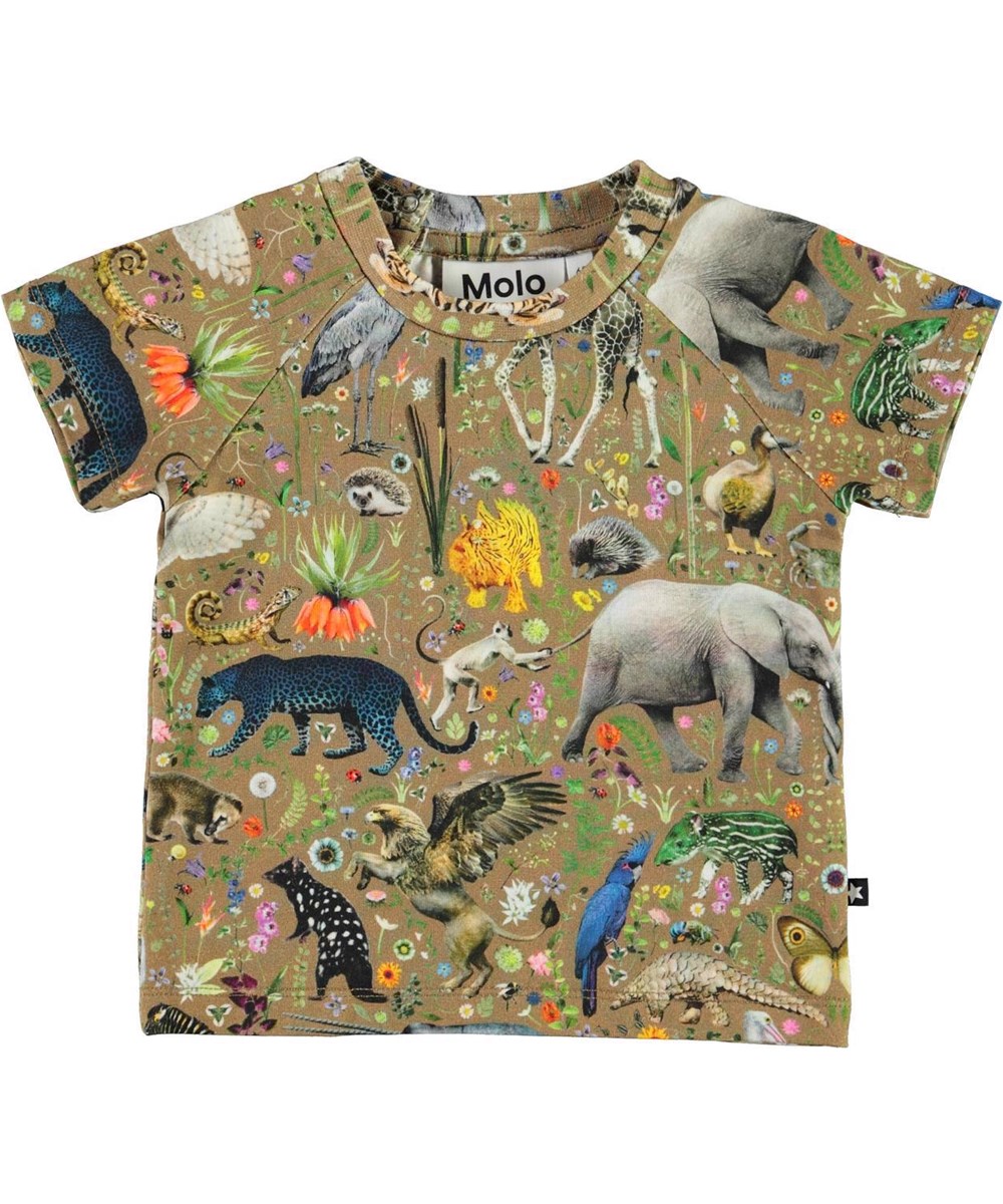 Emmett - Faunatastically - Colourful organic baby t-shirt with animal print