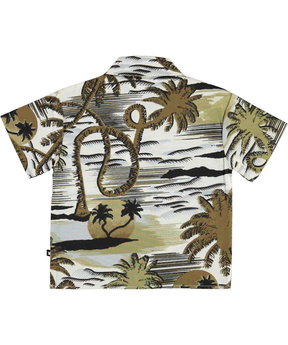Eyou - Sunset Smiles - Organic Hawaii shirt baby palm trees