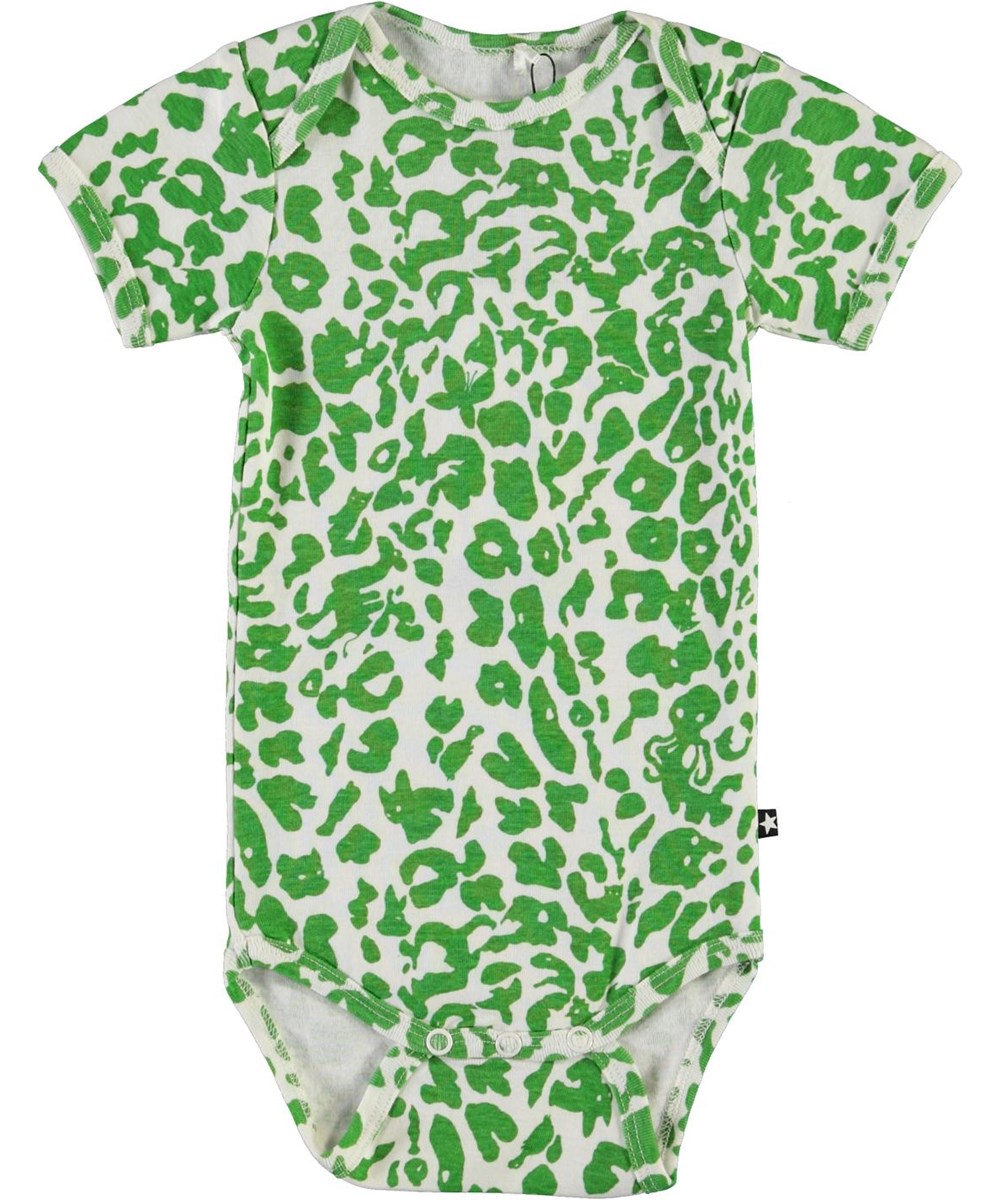 Fawl - Leopard Animals - Økologisk grøn leopard baby body