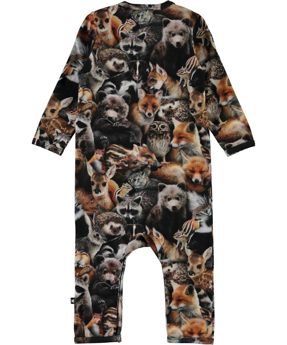 Fenez - Forest Animals - Økologisk baby dragt med dyre print