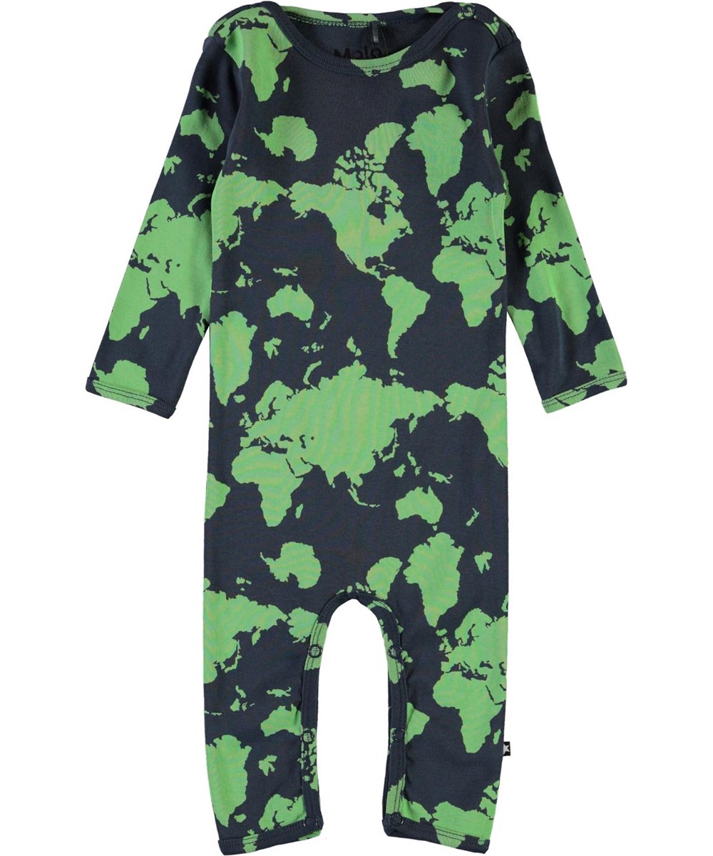 Fenez - Small World - Baby dragt med print af verdenskortet