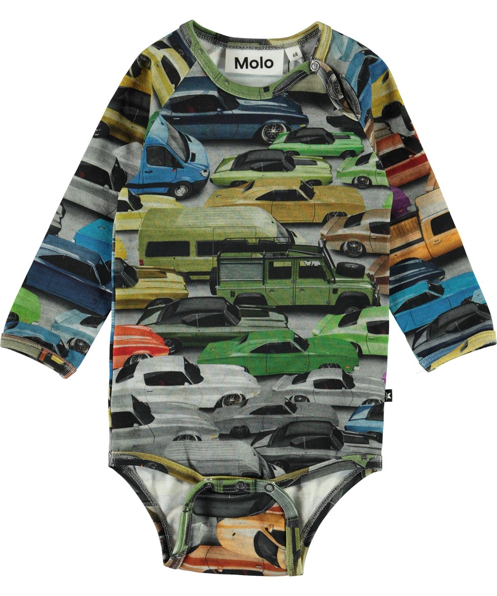 Field - Cars - Økologisk baby body med biler