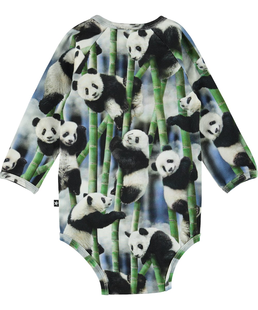 Field - Panda - Økologisk baby body med pandaer